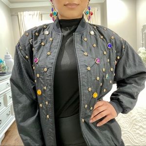 Vintage 90s jeweled windbreaker